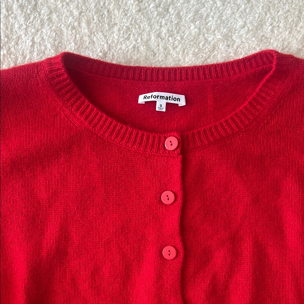 Reformation Carla Cashmere Cardigan Sweater - Picture 2 of 4